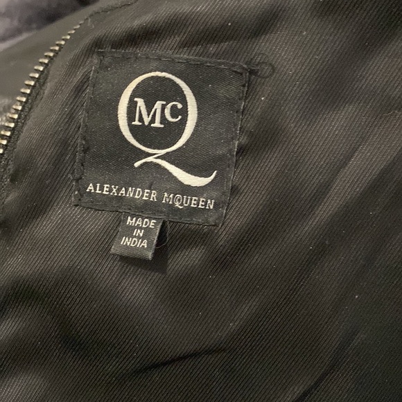 NWOT Alexander MCQueen Leather Black Mid Length Dress Size IT36-SP - Picture 14 of 16